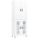 vidaXL Hoge kast 69,5x34x180 cm bewerkt hout betongrijs