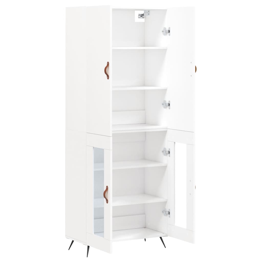 vidaXL Hoge kast 69,5x34x180 cm bewerkt hout betongrijs