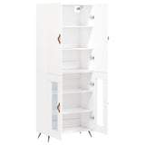 vidaXL Hoge kast 69,5x34x180 cm bewerkt hout betongrijs
