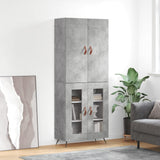 vidaXL Hoge kast 69,5x34x180 cm bewerkt hout betongrijs