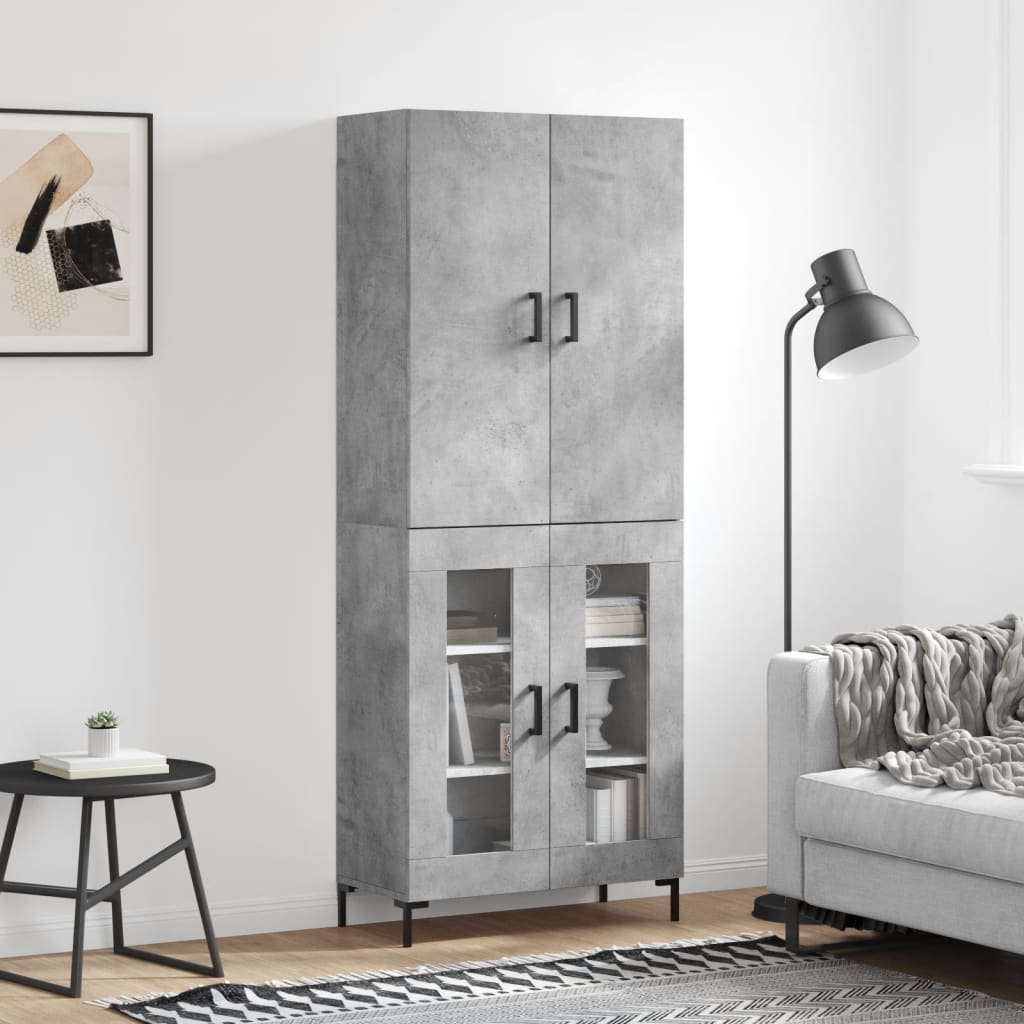 vidaXL Hoge kast 69,5x34x180 cm bewerkt hout sonoma eikenkleurig