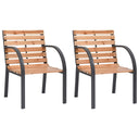 vidaXL Garden Chairs 2 pcs solid spruce wood