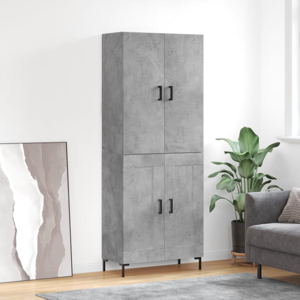 vidaXL Hoge kast 69,5x34x180 cm bewerkt hout sonoma eikenkleurig