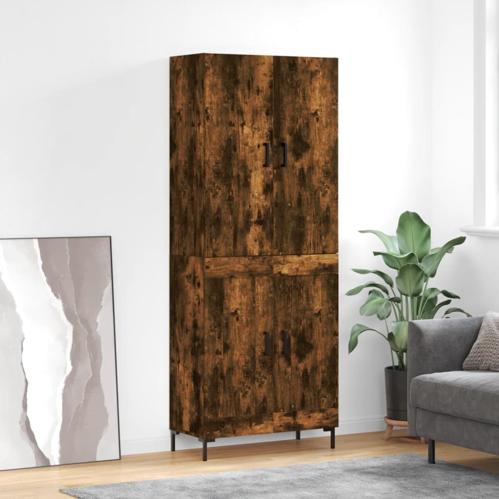 vidaXL Hoge kast 69,5x34x180 cm bewerkt hout sonoma eikenkleurig