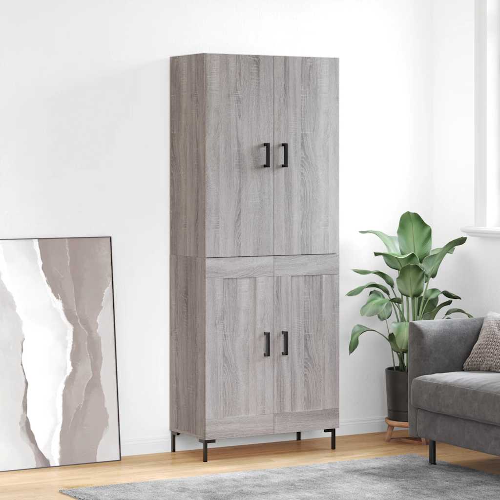 vidaXL Hoge kast 69,5x34x180 cm bewerkt hout sonoma eikenkleurig