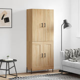 vidaXL Hoge kast 69,5x34x180 cm bewerkt hout wit