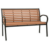 vidaXL Tuinbank 116 cm staal en HKC zwart