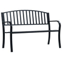 vidaXL Tuinbank 120 cm staal zwart