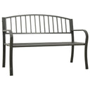 vidaXL Tuinbank 120 cm staal zwart