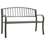 vidaXL Tuinbank 120 cm staal zwart