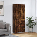vidaXL Hoge kast 69,5x34x180 cm bewerkt hout betongrijs