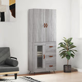 vidaXL Hoge kast 69,5x34x180 cm bewerkt hout betongrijs