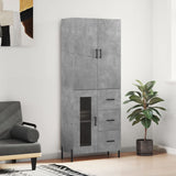 vidaXL Hoge kast 69,5x34x180 cm bewerkt hout wit