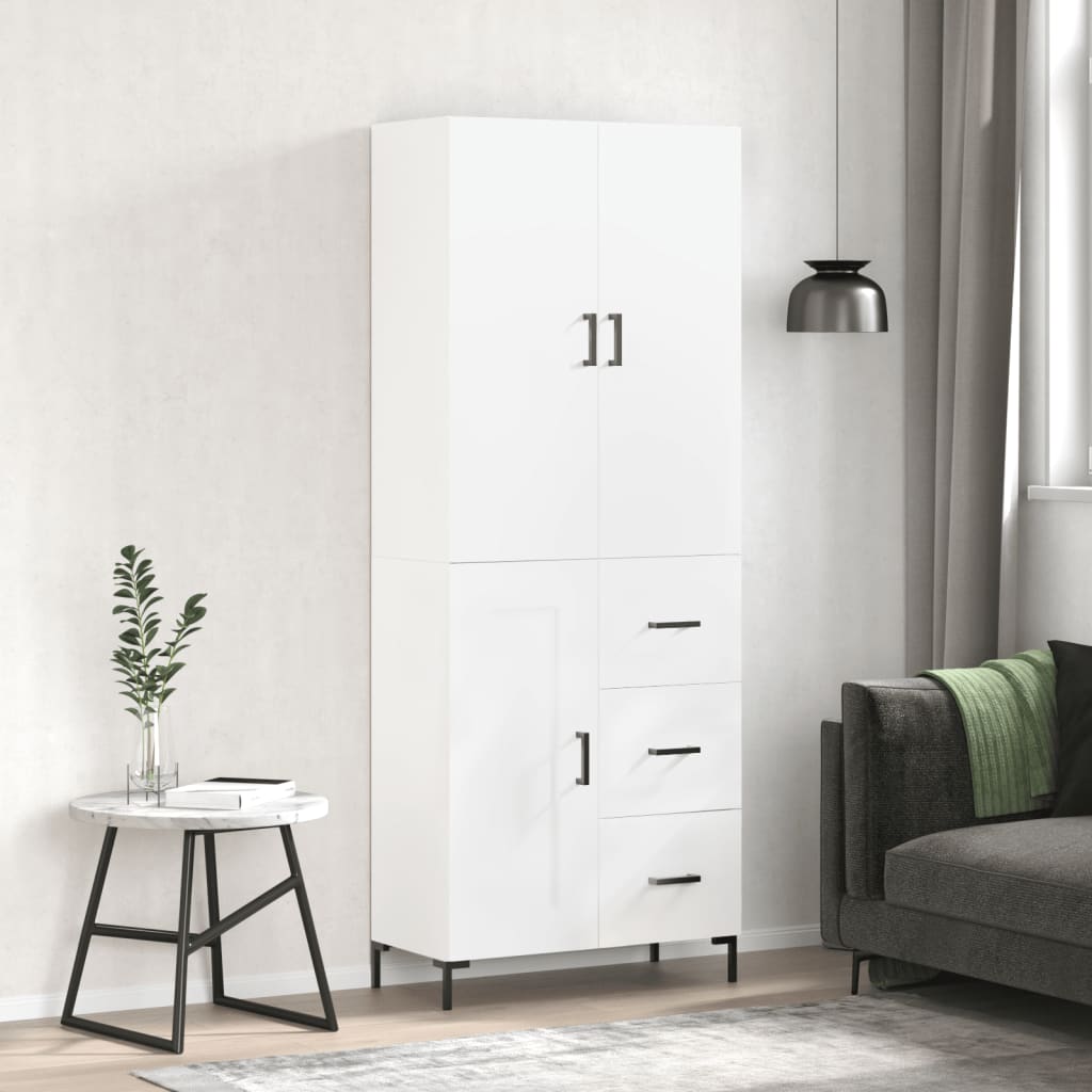 vidaXL Hoge kast 69,5x34x180 cm bewerkt hout sonoma eikenkleurig