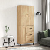 vidaXL Hoge kast 69,5x34x180 cm bewerkt hout sonoma eikenkleurig