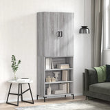 vidaXL Hoge kast 69,5x34x180 cm bewerkt hout sonoma eikenkleurig