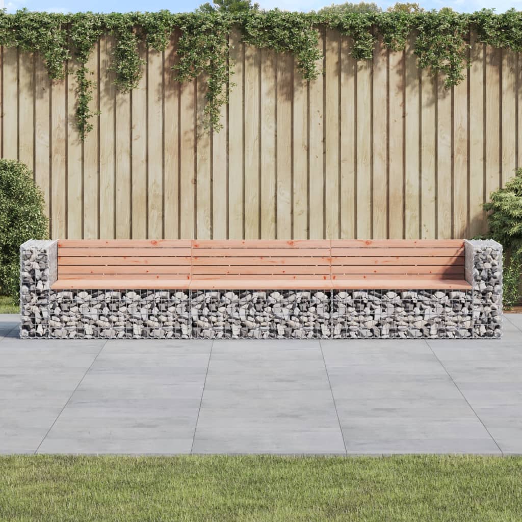 vidaXL Tuinbank schanskorfontwerp 347x71x65,5 cm massief grenenhout