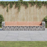 vidaXL Tuinbank schanskorfontwerp 347x71x65,5 cm massief grenenhout