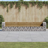 vidaXL Tuinbank schanskorfontwerp 347x71x65,5 cm massief grenenhout