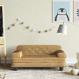 vidaXL Banque d'enfants 70x45x30 cm en tissu crème coloré