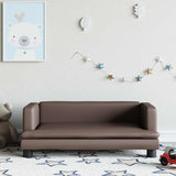 vidaXL Kinderbank 80x45x30 cm kunstleer bruin