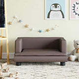 vidaXL Kinderbank 80x45x30 cm kunstleer bruin