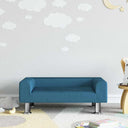 vidaXL Banque d'enfants 70x45x26,5 cm bleu fluweel
