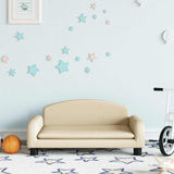 vidaXL Banque d'enfants 70x45x30 cm en tissu crème coloré