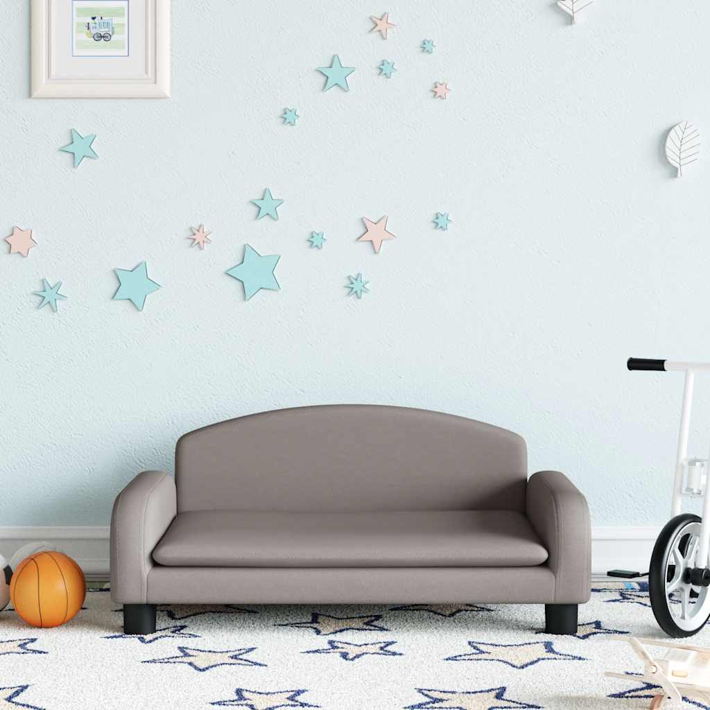 vidaXL Banque d'enfants 70x45x30 cm en tissu crème coloré
