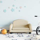 vidaXL Banque d'enfants 70x45x30 cm en tissu crème coloré