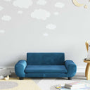 vidaXL Banque d'enfants 70x45x33 cm bleu fluweel