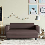 vidaXL Children's Sofa with Footrest 100x50x30 cm Artificial Leather Cream