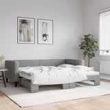 vidaXL Slaapbank 100x190 cm stof donkergrijs