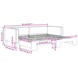 vidaXL Slaapbank 100x190 cm stof donkergrijs