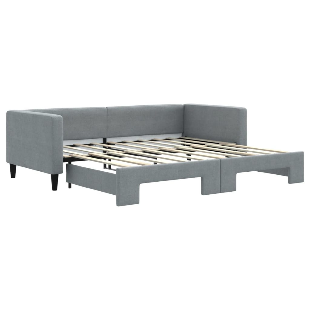 vidaXL Slaapbank 100x190 cm stof donkergrijs