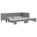 vidaXL Slaapbank 100x190 cm stof donkergrijs