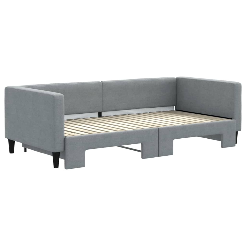 vidaXL Slaapbank 100x190 cm stof donkergrijs
