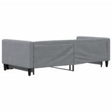 vidaXL Slaapbank 100x190 cm stof donkergrijs