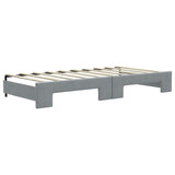 vidaXL Slaapbank 100x190 cm stof donkergrijs