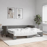 vidaXL Slaapbank 100x190 cm stof donkergrijs