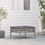 vidaXL Tuinhoekbanken met kussens 2 st poly rattan grijs
