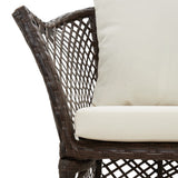 vidaXL 2-delige Loungeset met kussens poly rattan bruin