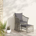 vidaXL 2-delige Loungeset met kussens poly rattan bruin