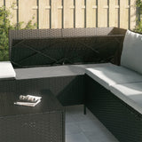 vidaXL 4-delige Loungeset met kussens poly rattan zwart