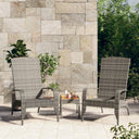 vidaXL Adirondack Garden Chair Black Poly Rattan