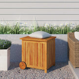 vidaXL Tuinbox met wieltjes 60x50x58 cm massief acaciahout