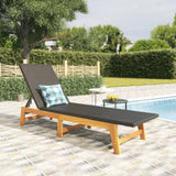vidaXL Ensemble de salon 3 pièces poly rotin et acacia massif