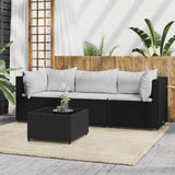 vidaXL Banc de jardin avec coussins 2 pièces poly rotin noir