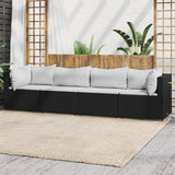 vidaXL Banc de jardin avec coussins 2 pièces poly rotin noir