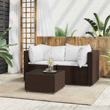 vidaXL Banc de jardin avec coussins 2 pièces poly rotin noir